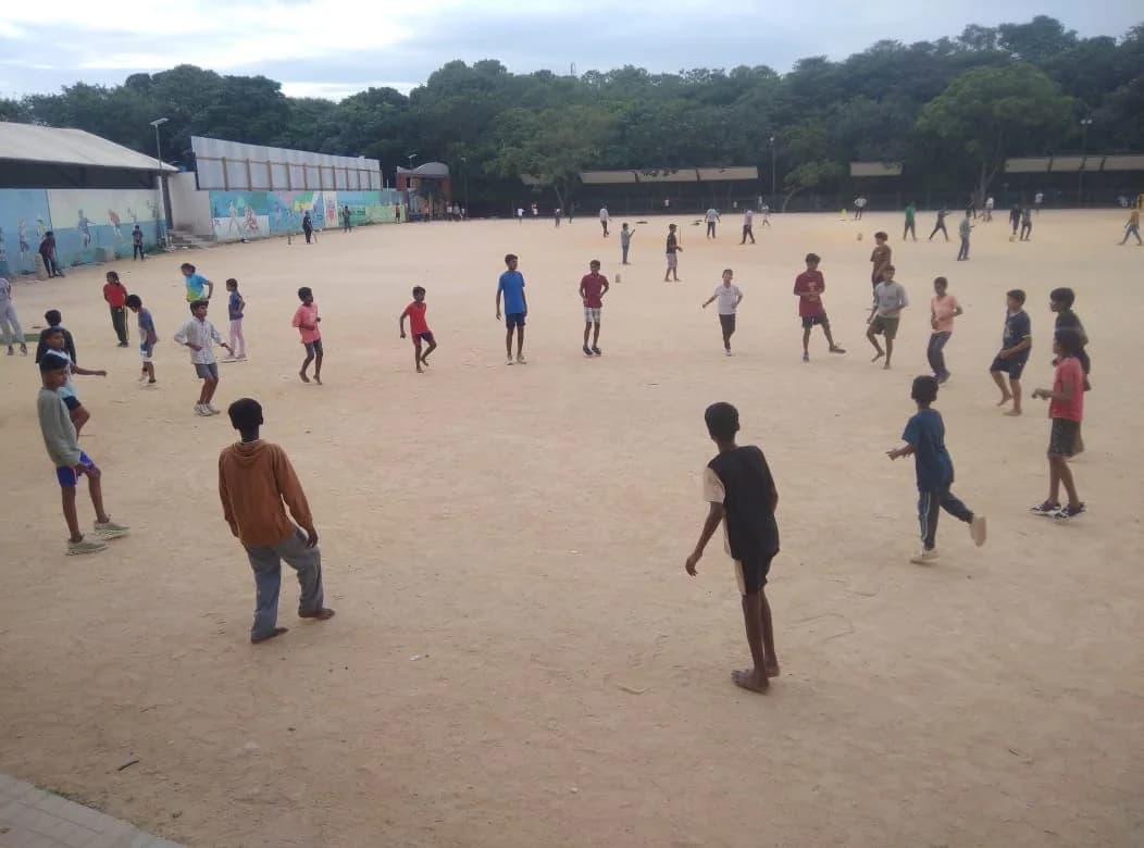Children enjoying an outdoor recreation session