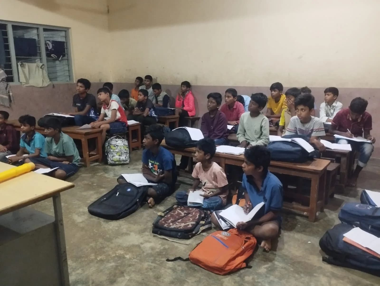 Students taking part in a classroom learning session