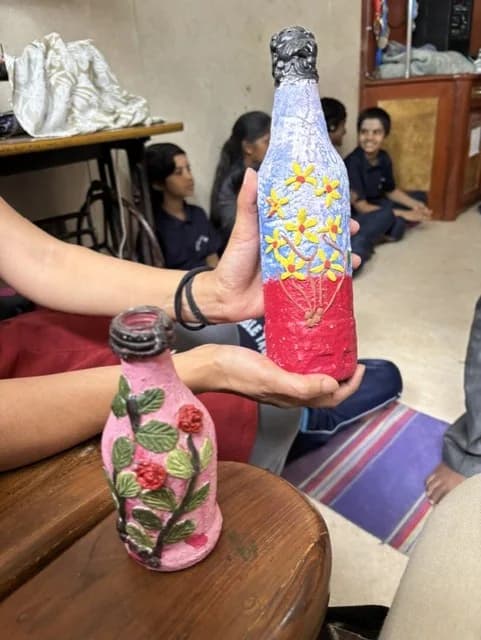 A creative care activity during a community visit